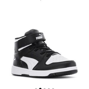 Puma Black and White High-Top Sneakers